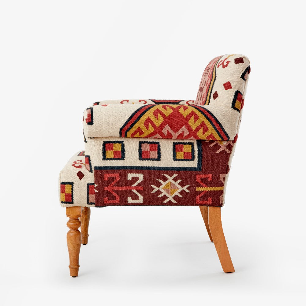 Fara Cotton Woven Chair, Multicoloured