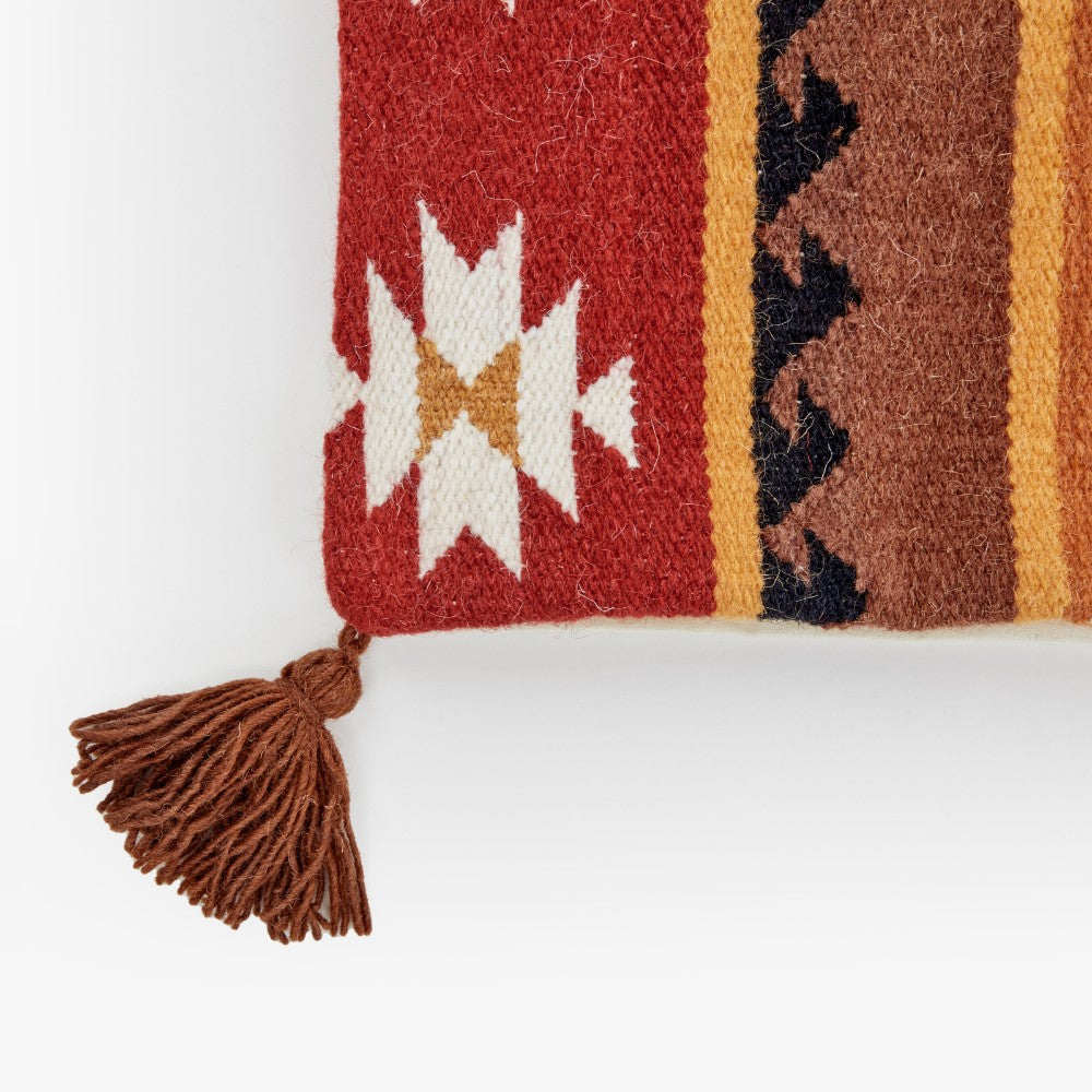Galatea Wool Woven Cushion Cover, Multicoloured, 50x50 cm