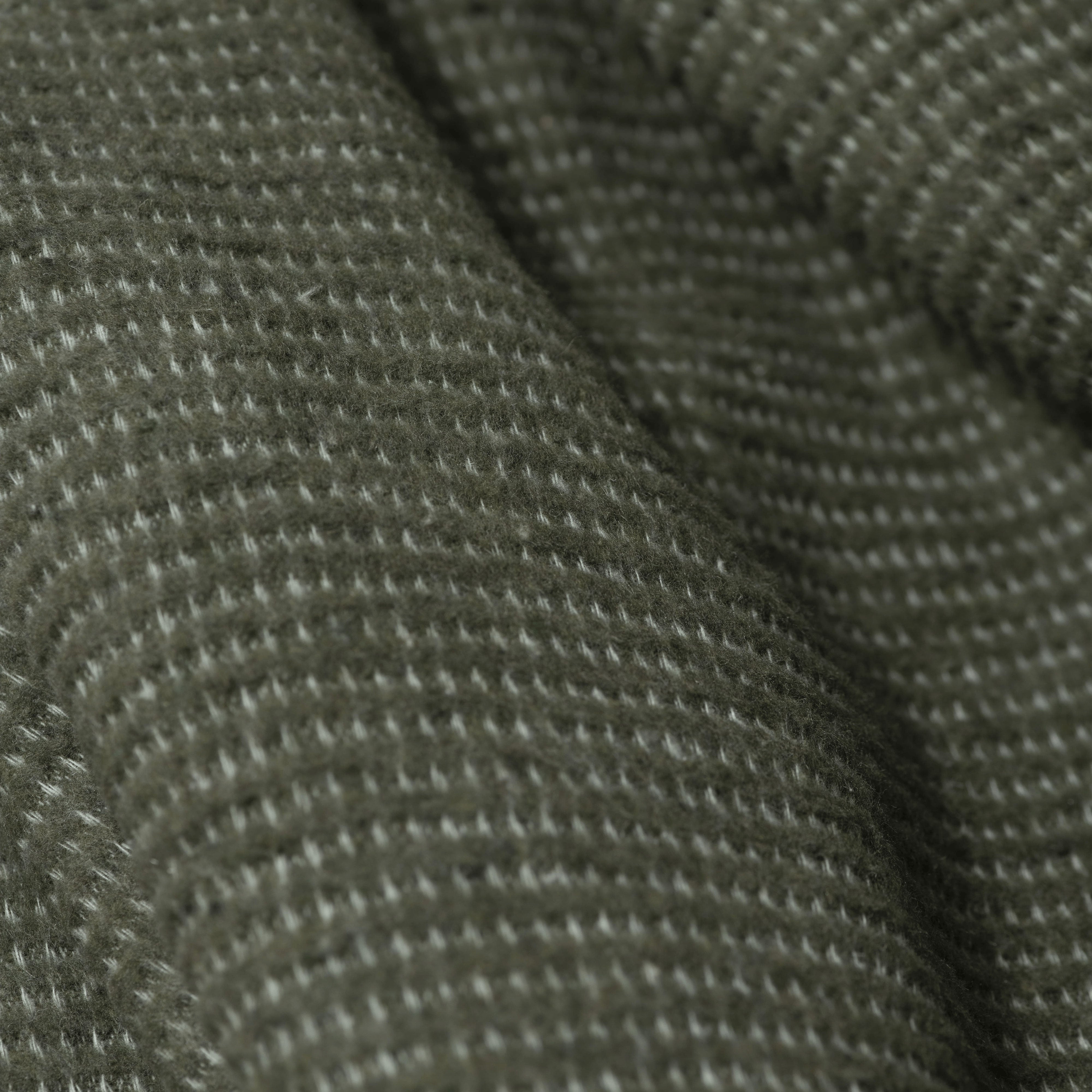 Noah Textured Throw Ribbed Cotton Blend Khaki