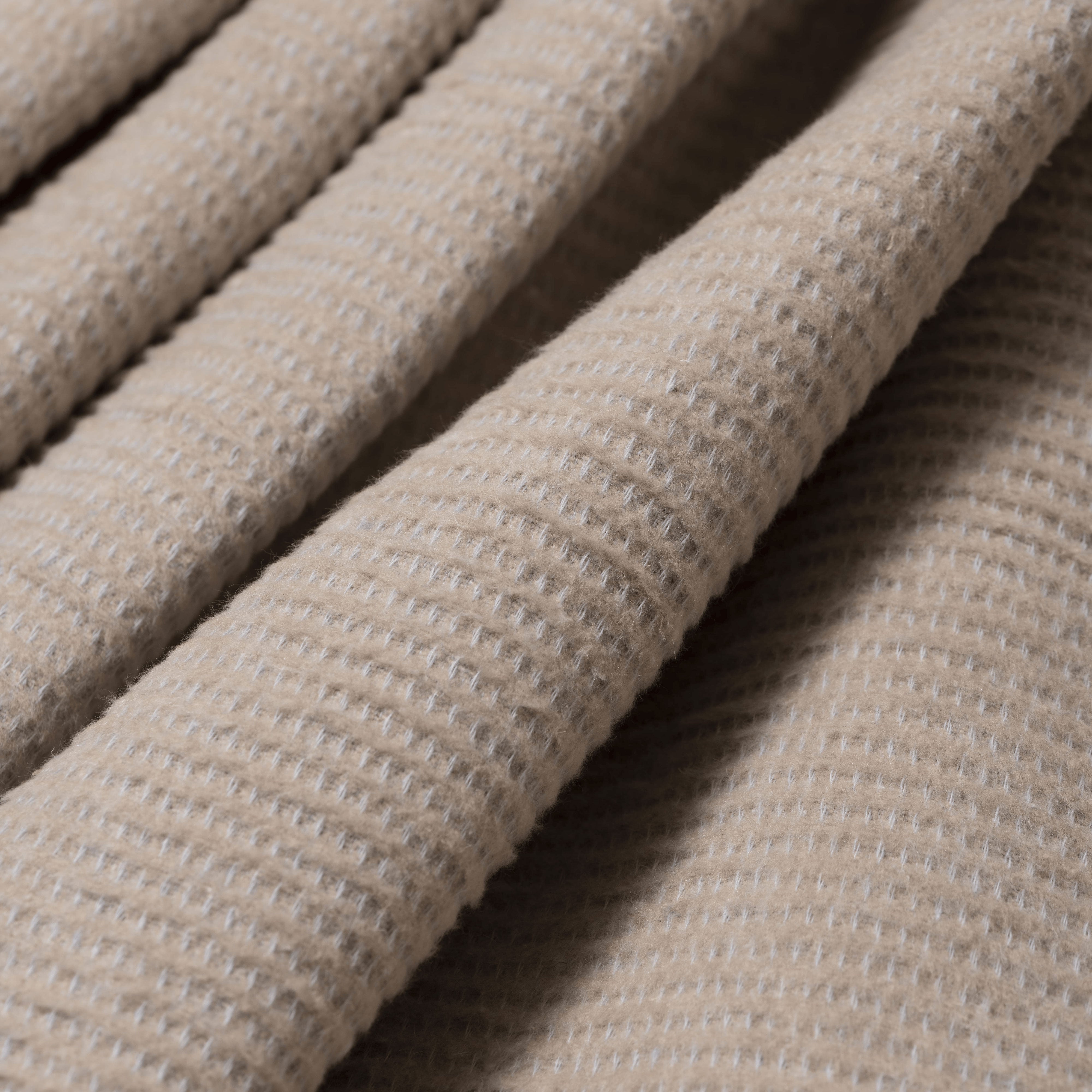 Noah Textured Throw Ribbed Cotton Blend Beige