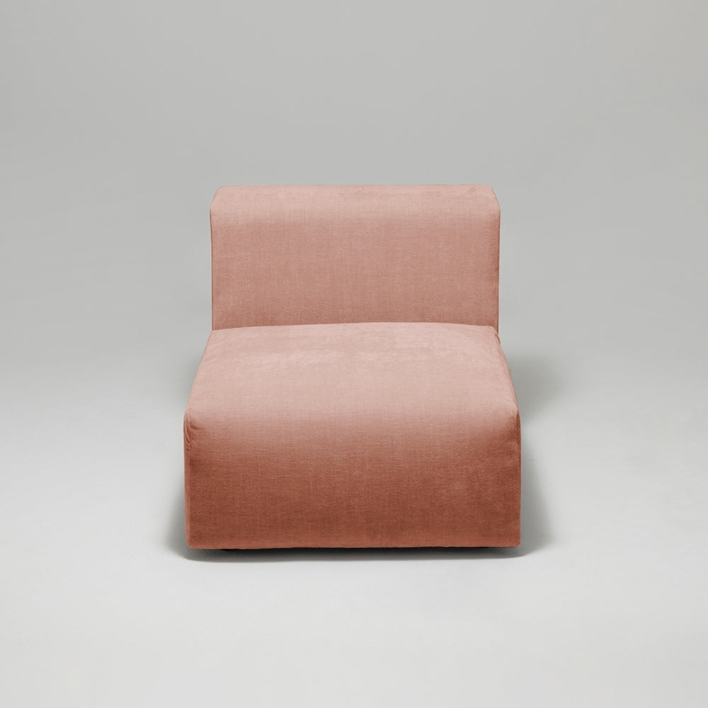 Cob Single Seater Modular Chair, Chenille, Rose