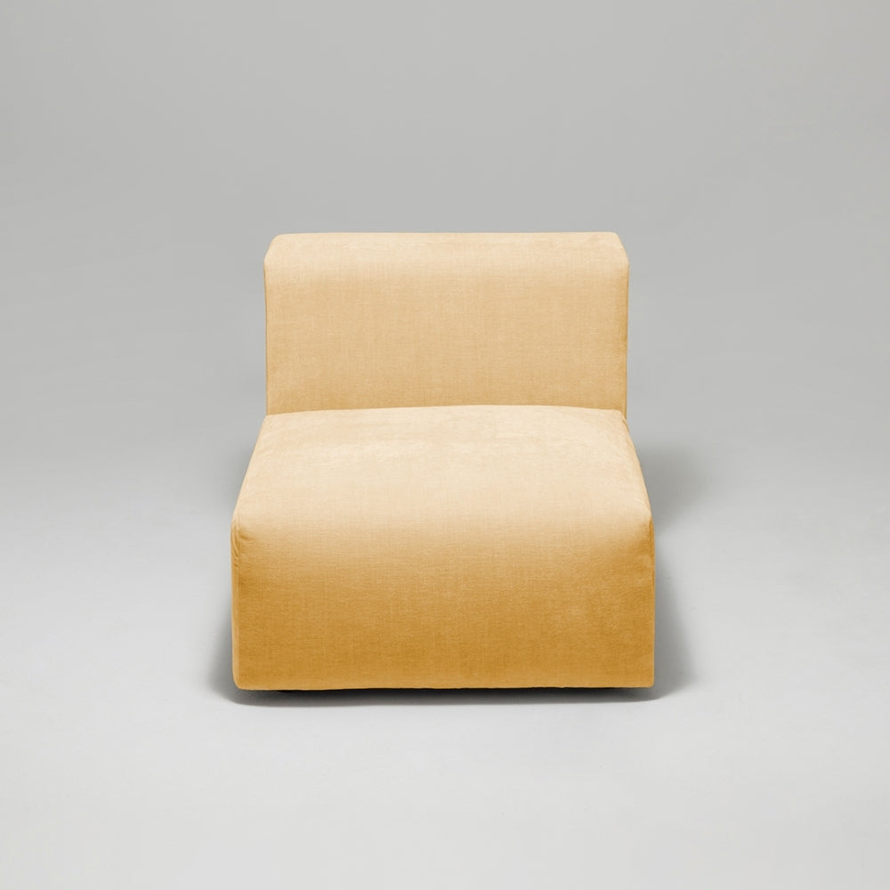 Cob Single Seater Modular Chair, Chenille, Sandstone