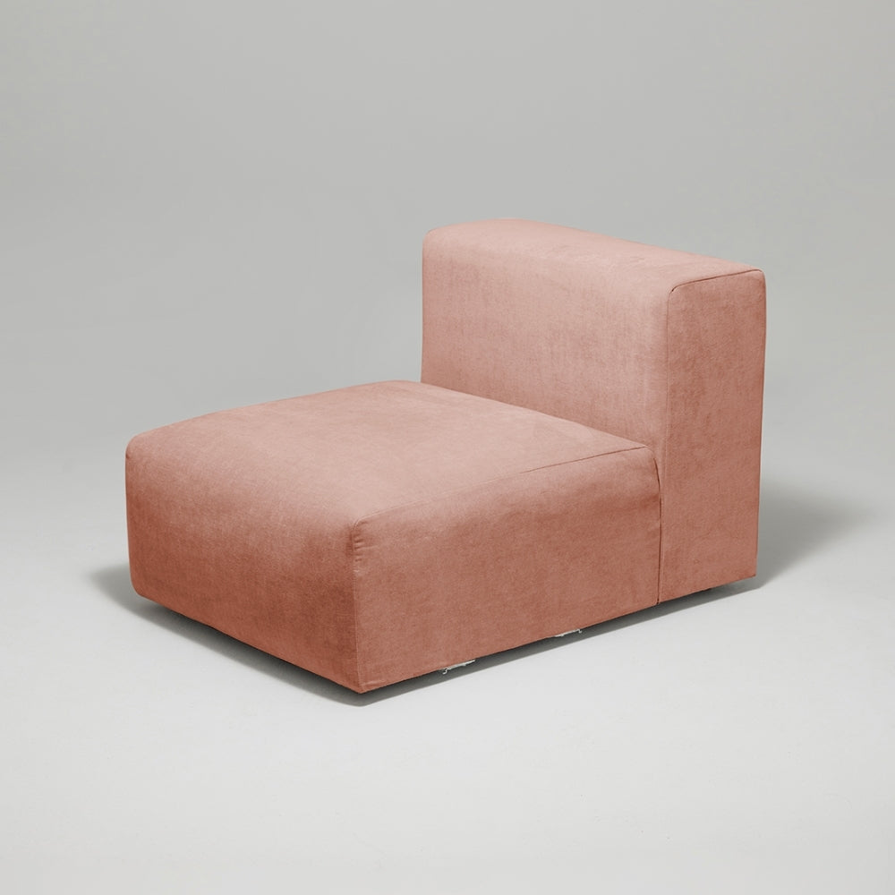 Cob Single Seater Modular Chair, Chenille, Rose