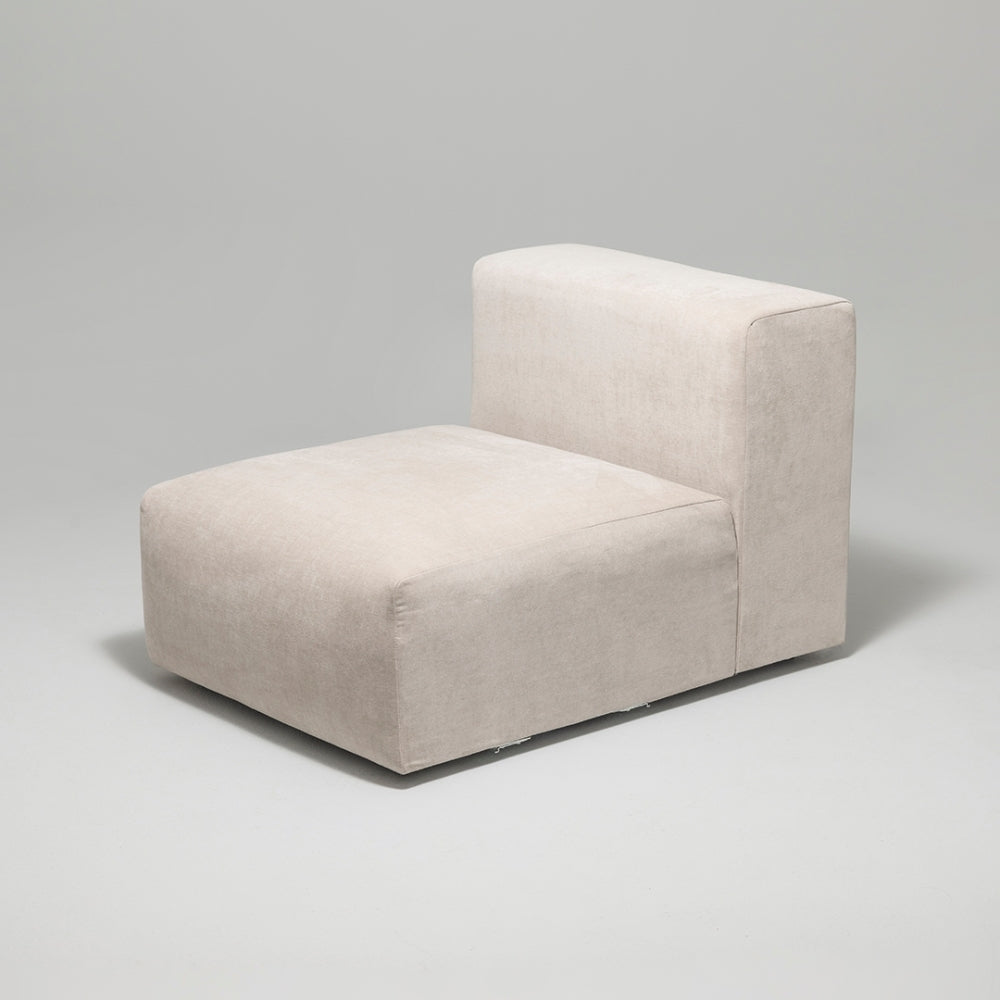 Cob Single Seater Modular Chair, Chenille, Grey Mist