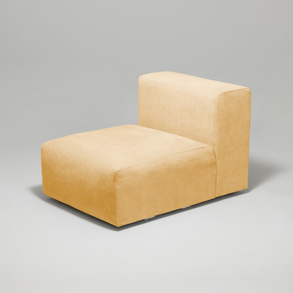 Cob Single Seater Modular Chair, Chenille, Sandstone