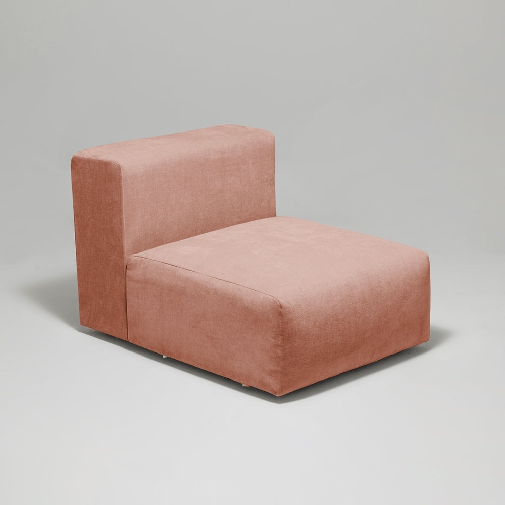 Cob Single Seater Modular Chair, Chenille, Rose