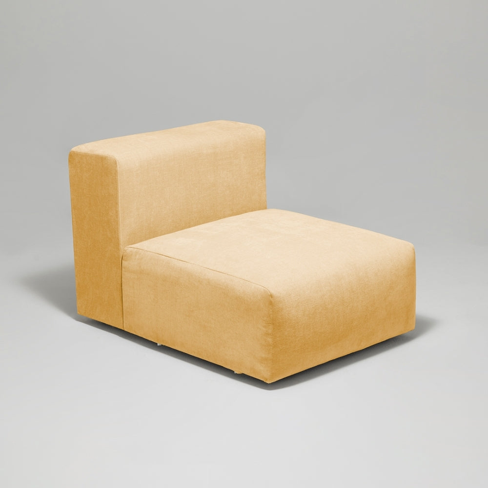 Cob Single Seater Modular Chair, Chenille, Sandstone