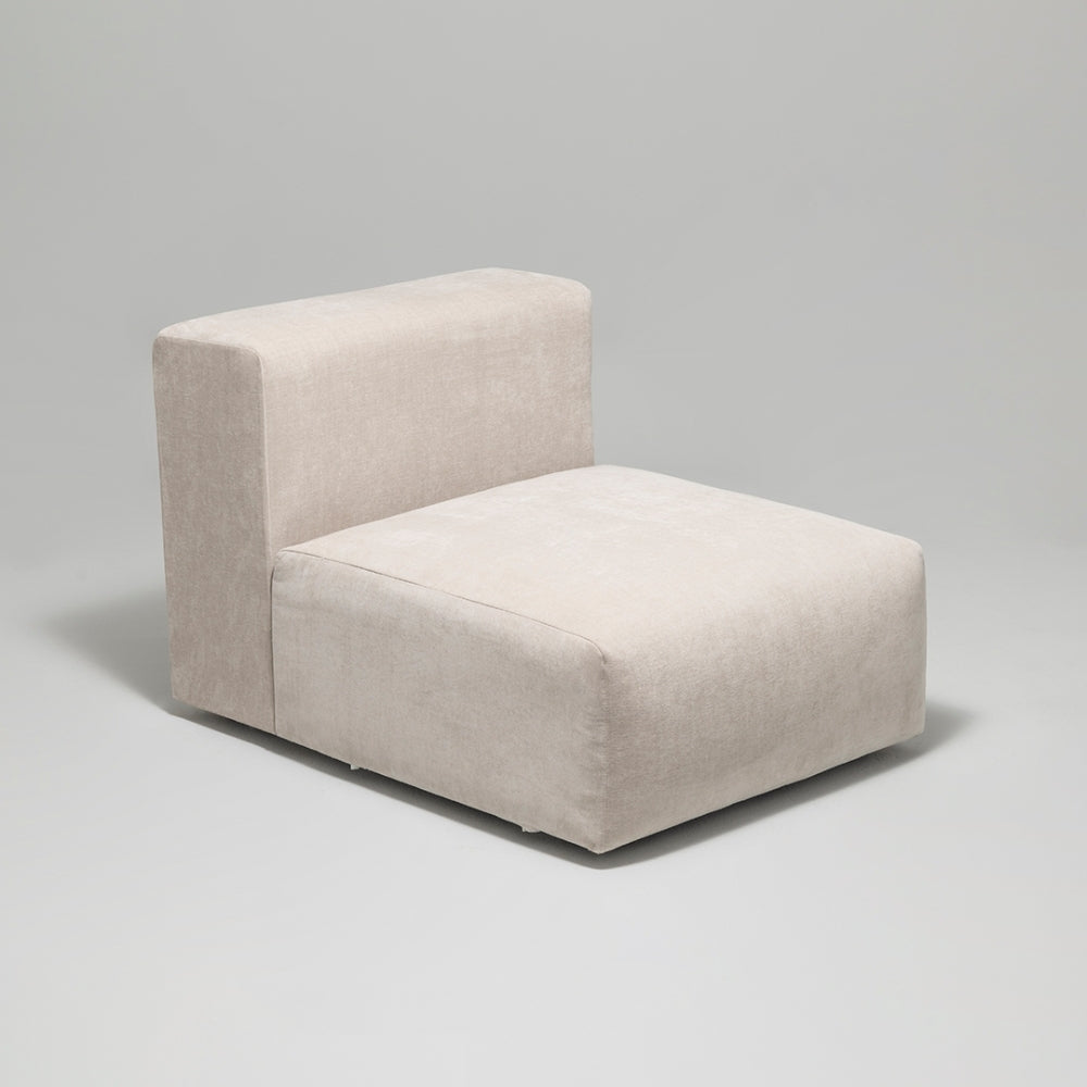 Cob Single Seater Modular Chair, Chenille, Grey Mist