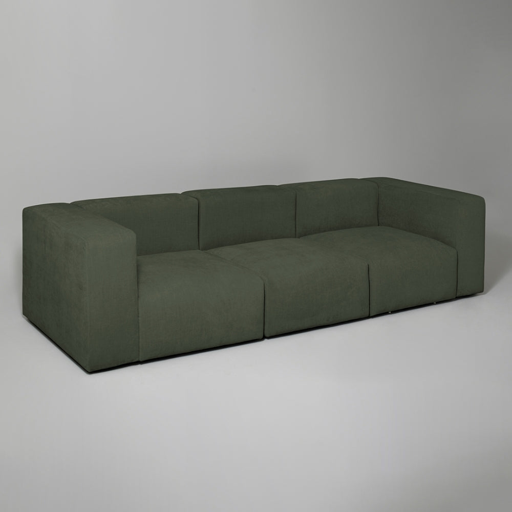 Cob 3 Seater Modular Sofa, Chenille, Moss