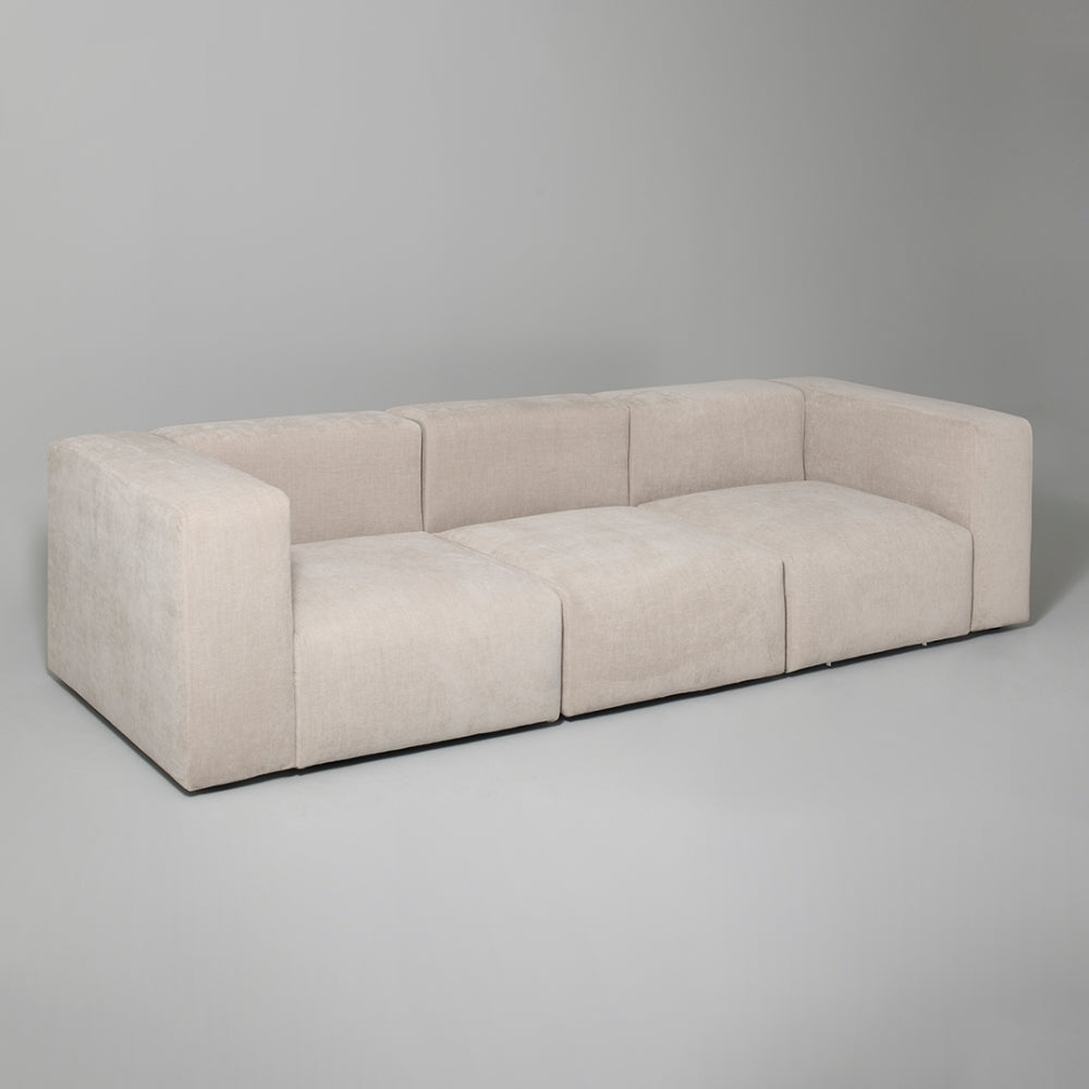 Cob 3 Seater Modular Sofa, Chenille, Grey Mist