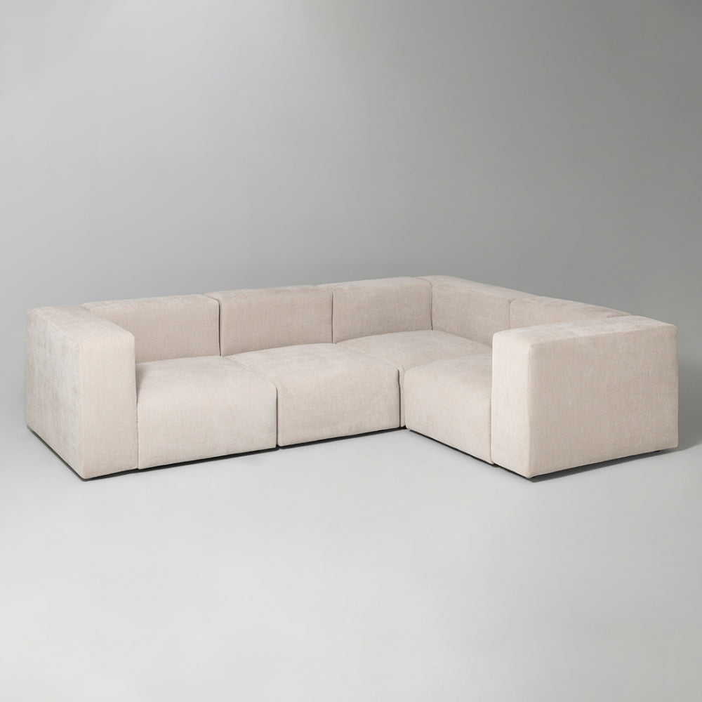 Cob Right Corner Modular Sofa, Chenille, Grey Mist