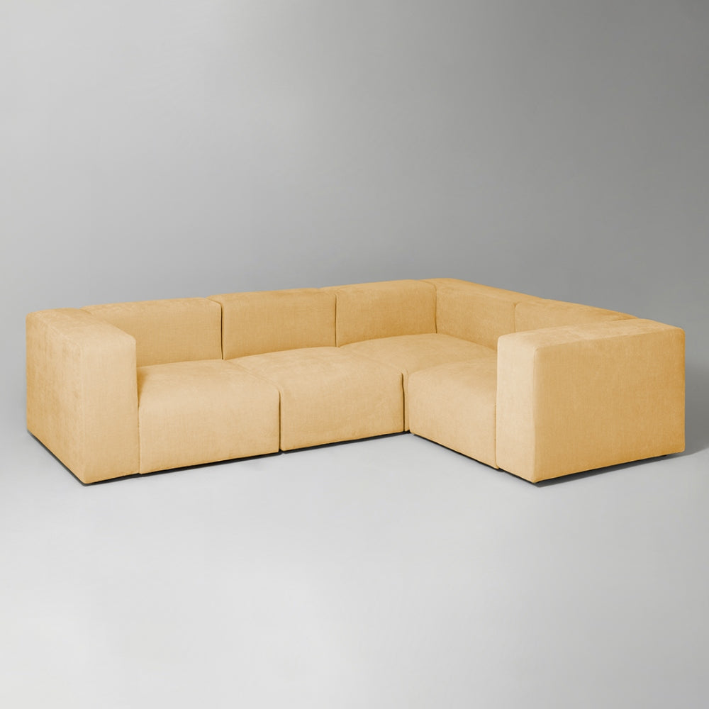 Cob Right Corner Modular Sofa, Chenille, Sandstone