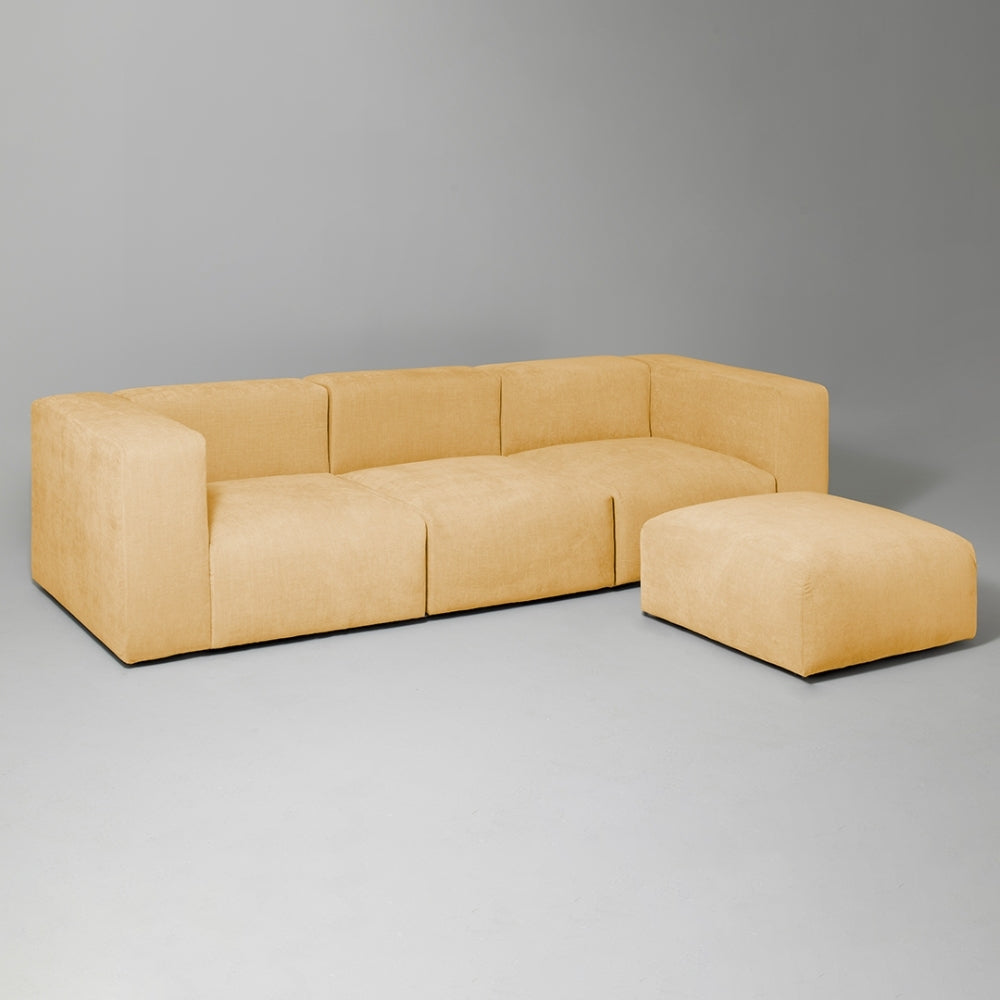 Cob 3 Seater Modular Sofa, Chenille, Sandstone