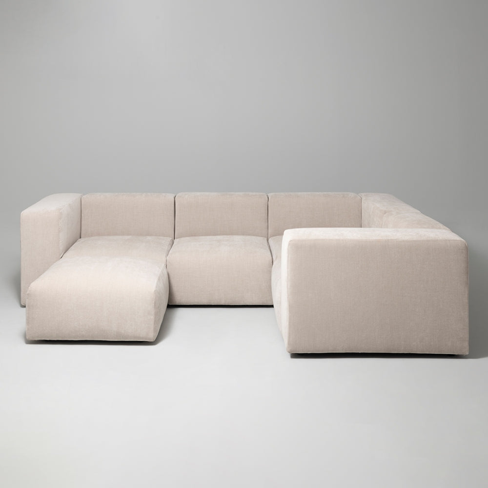 Cob Right Corner Modular Sofa, Chenille, Grey Mist