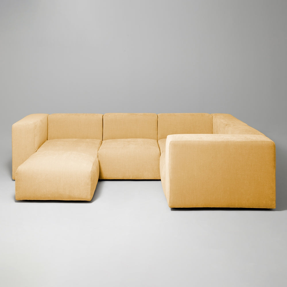 Cob Right Corner Modular Sofa, Chenille, Sandstone