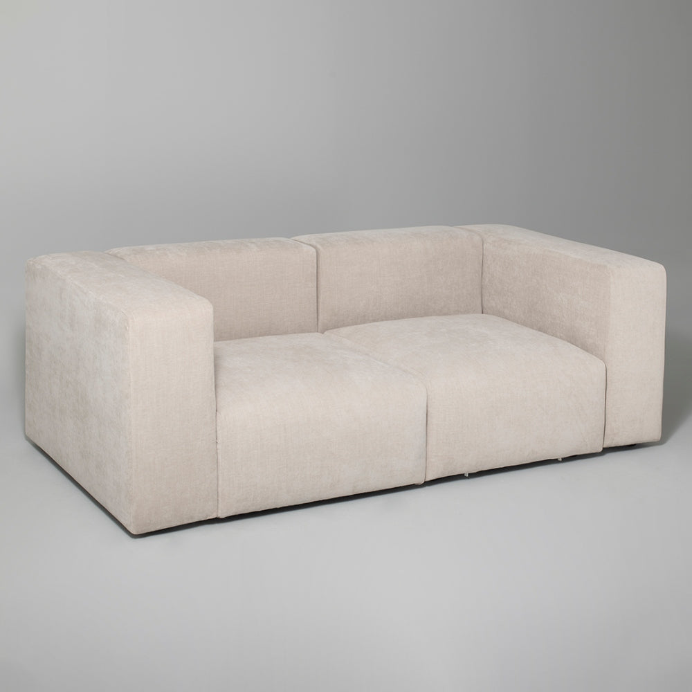 Cob 2 Seater Modular Sofa, Chenille, Grey Mist