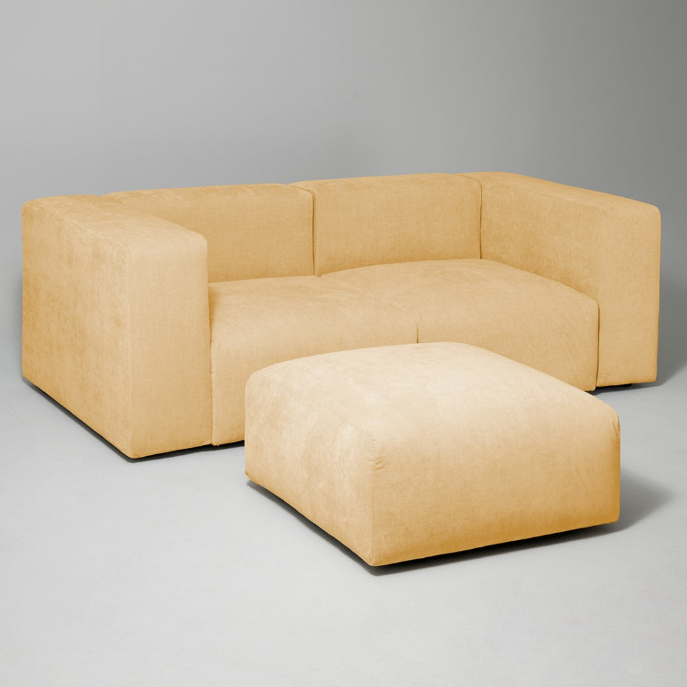 Cob 2 Seater Modular Sofa, Chenille, Sandstone