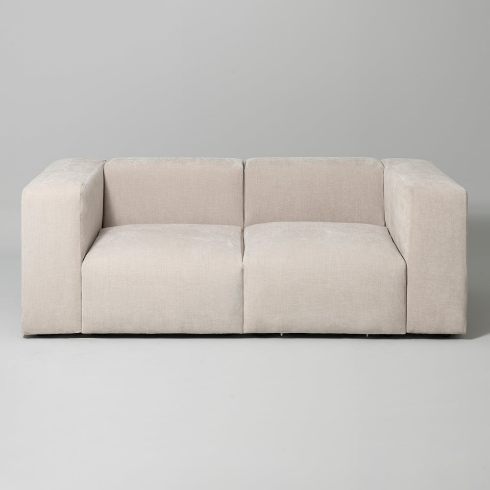 Cob 2 Seater Modular Sofa, Chenille, Grey Mist