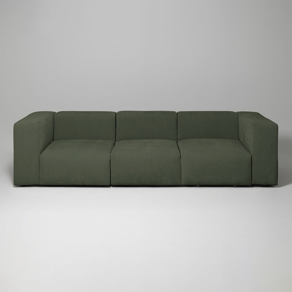 Cob 3 Seater Modular Sofa, Chenille, Moss