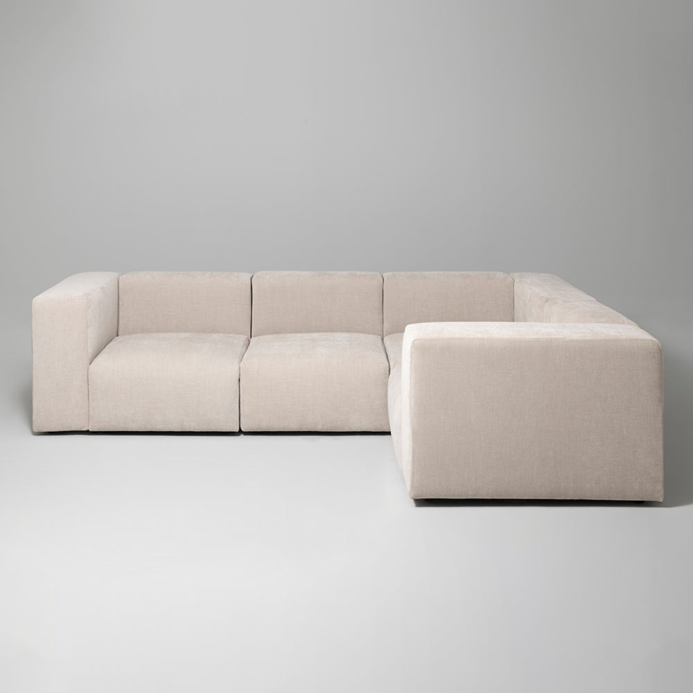 Cob Right Corner Modular Sofa, Chenille, Grey Mist