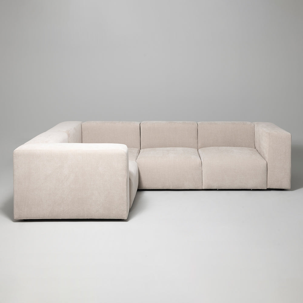 Cob Left Corner Modular Sofa, Chenille, Grey Mist