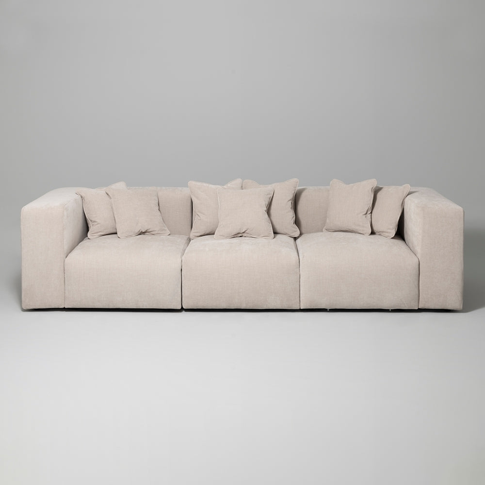 Cob 3 Seater Modular Sofa, Chenille, Grey Mist