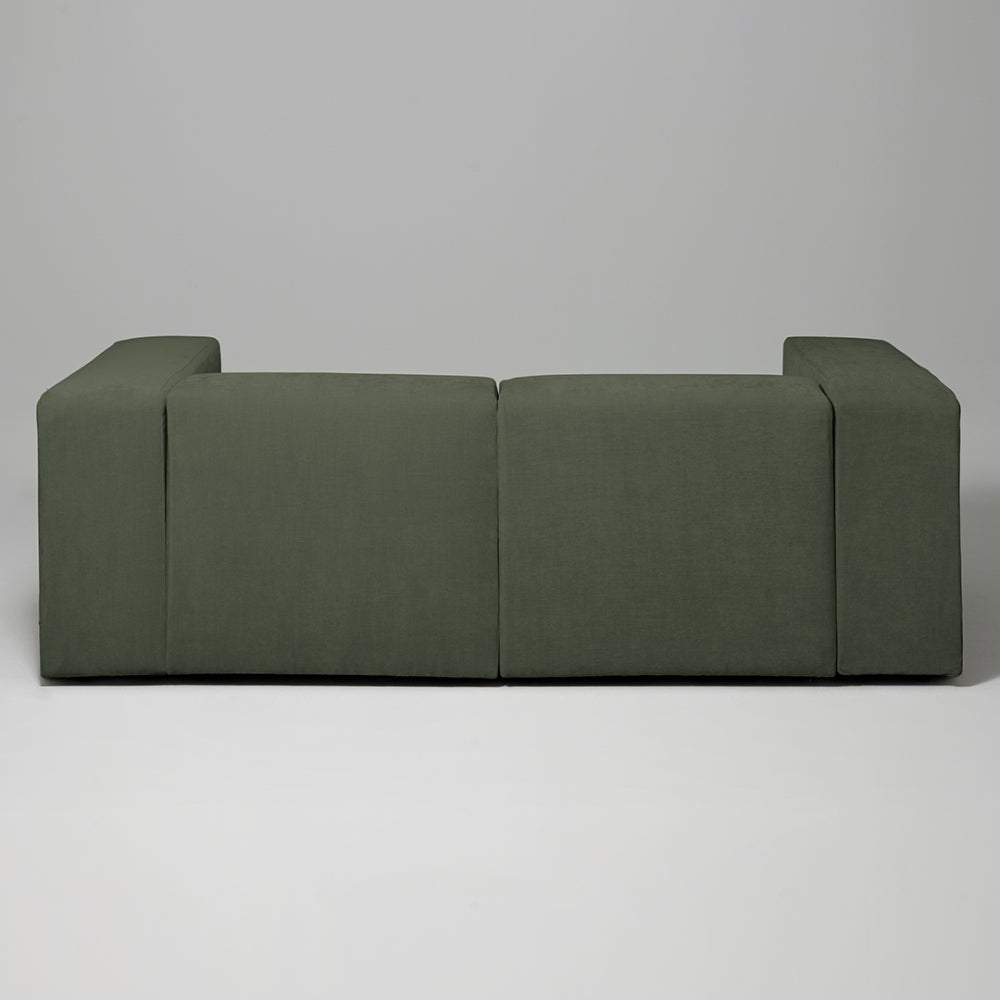 Cob 2 Seater Modular Sofa, Chenille, Moss