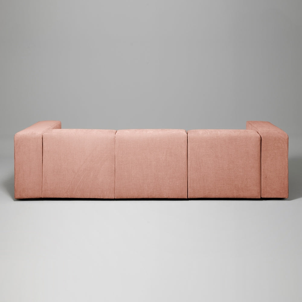 Cob 3 Seater Modular Sofa, Chenille, Rose