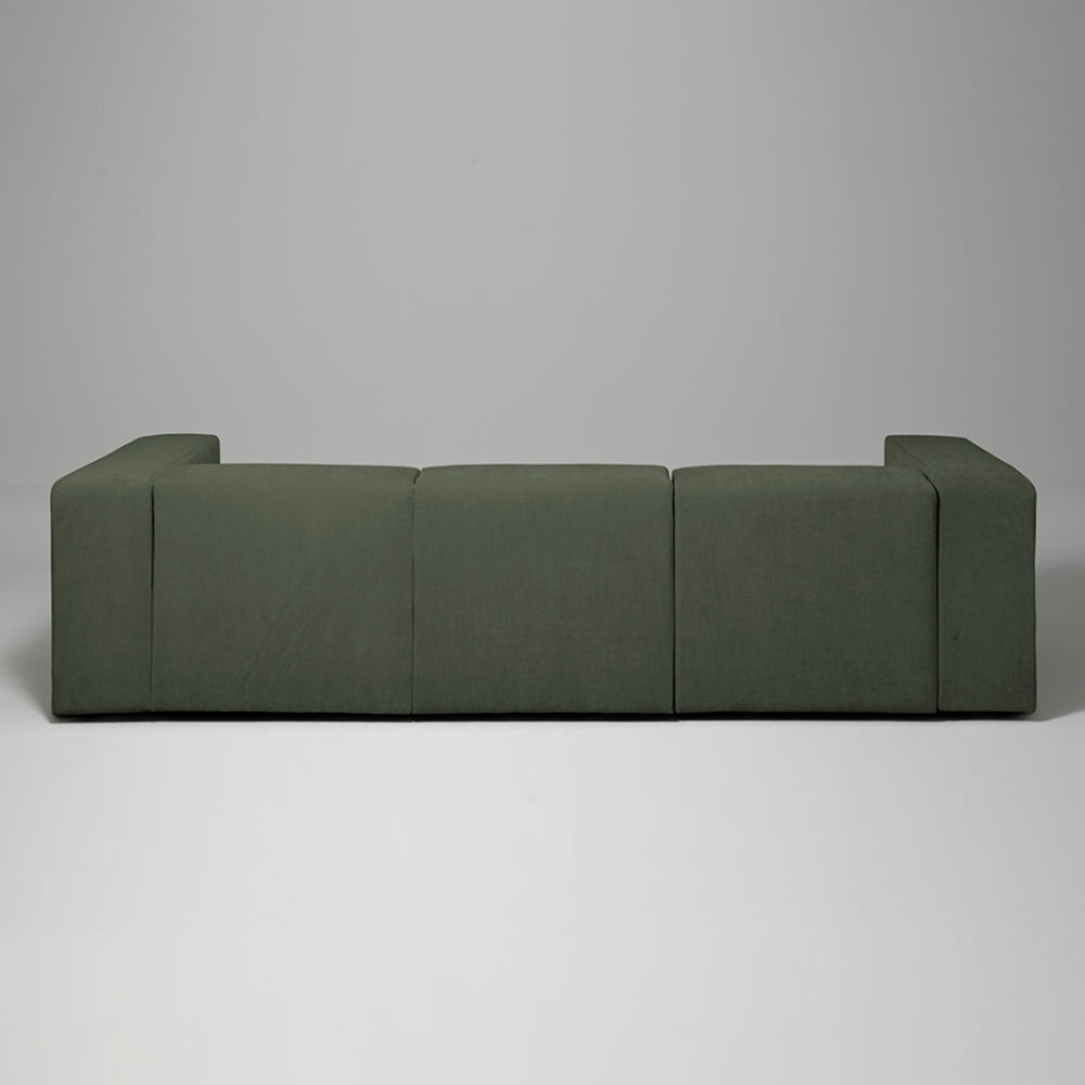 Cob 3 Seater Modular Sofa, Chenille, Moss