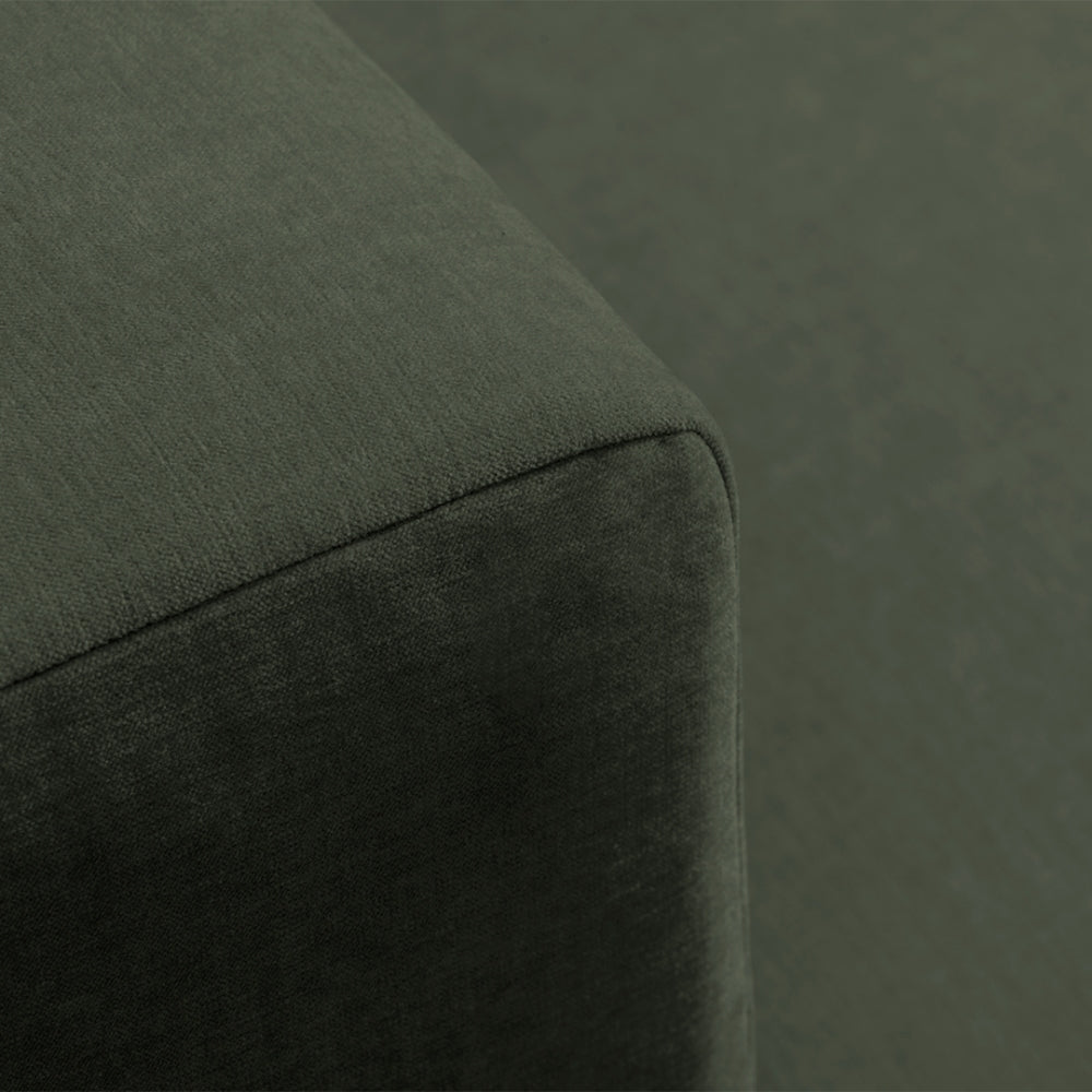 Cob Left Corner Modular Sofa, Chenille, Moss