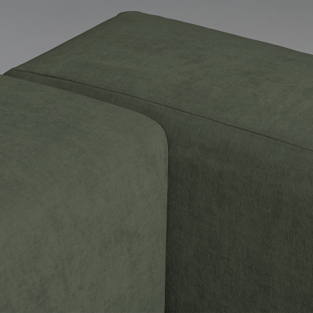 Cob Left Corner Modular Sofa, Chenille, Moss