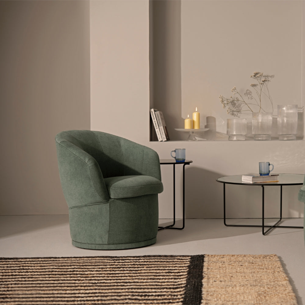 Libero Velvet Accent Armchair, Green