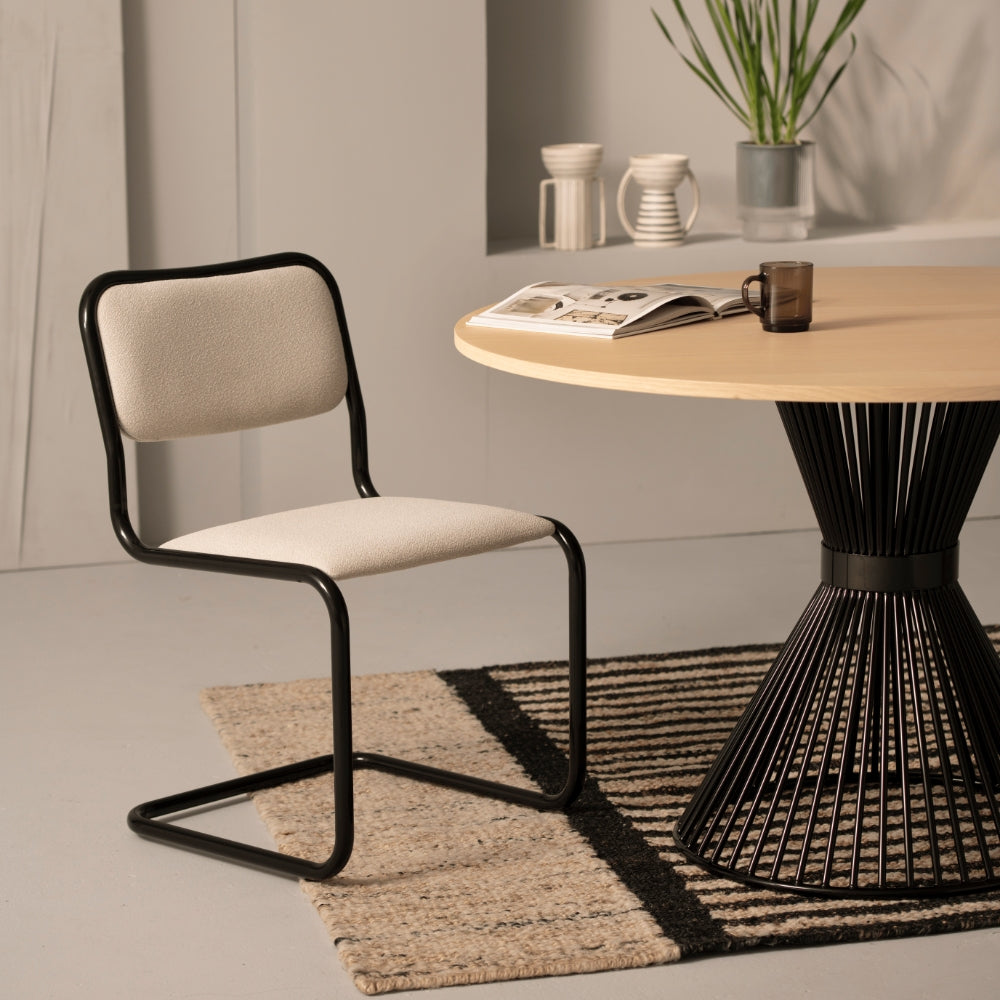 Loop Dining Chair, Black & Stone (Set of 2)