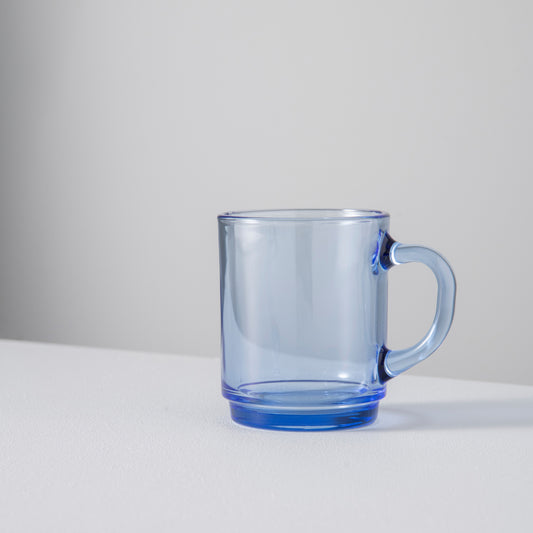 Versailles Duralex Glass Mug, Blue (Set of 6)