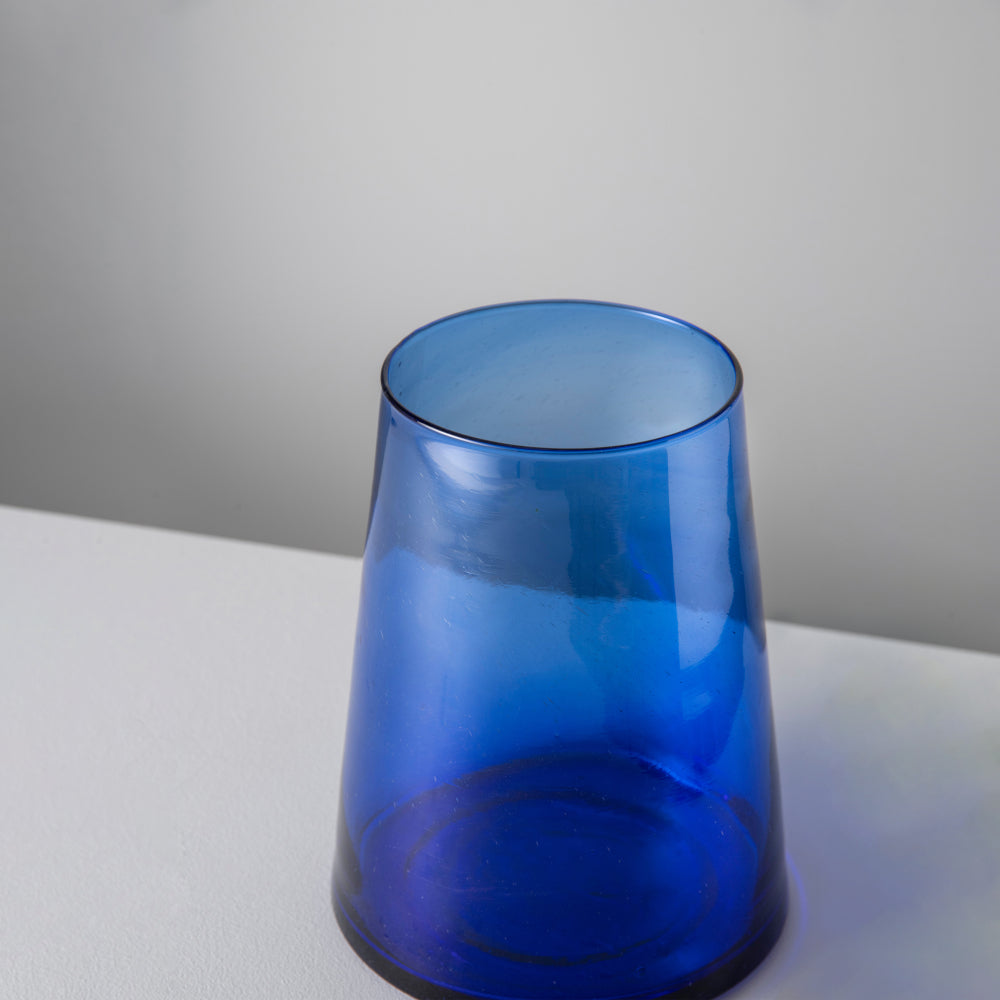 Rhea Glass Vase, Blue