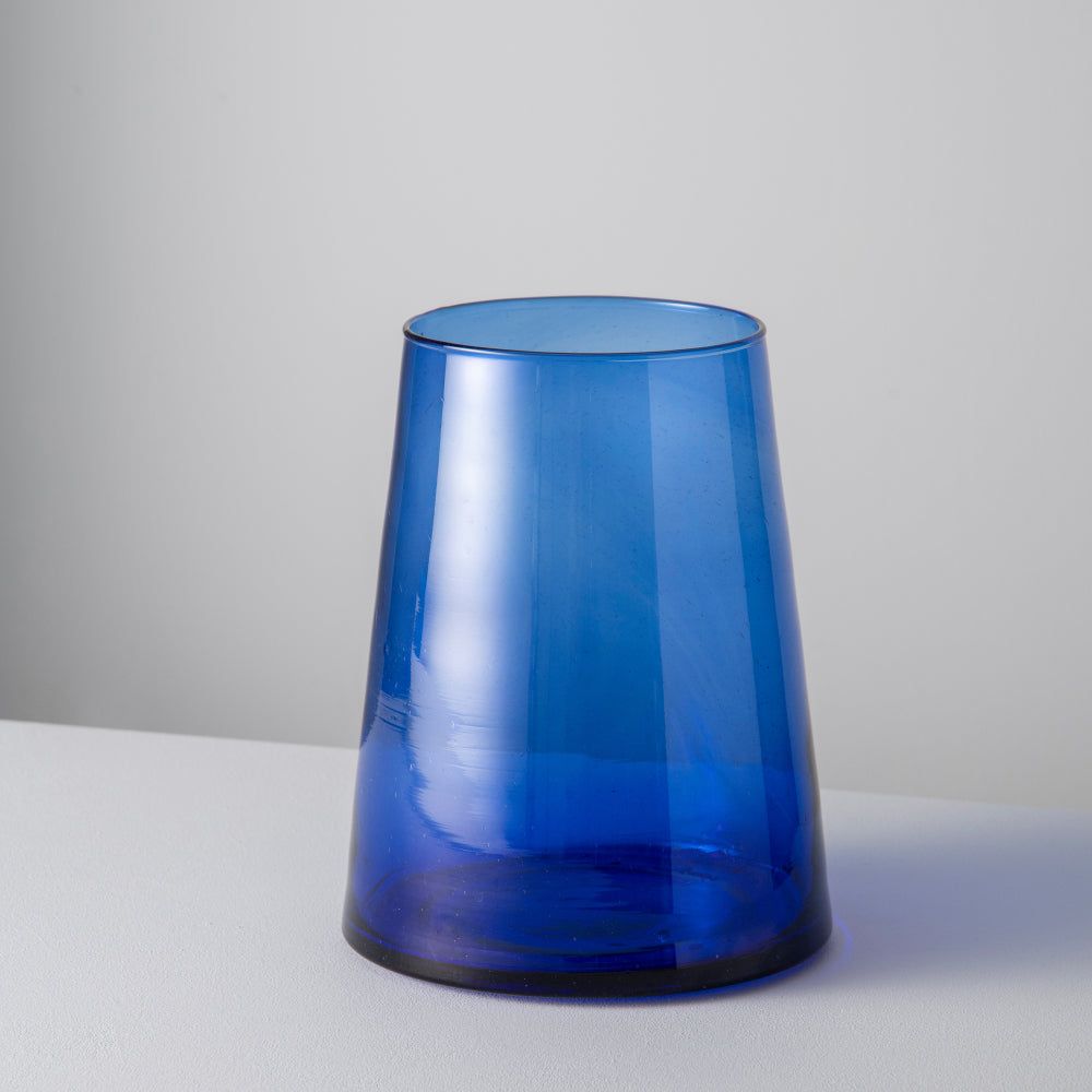 Rhea Glass Vase, Blue