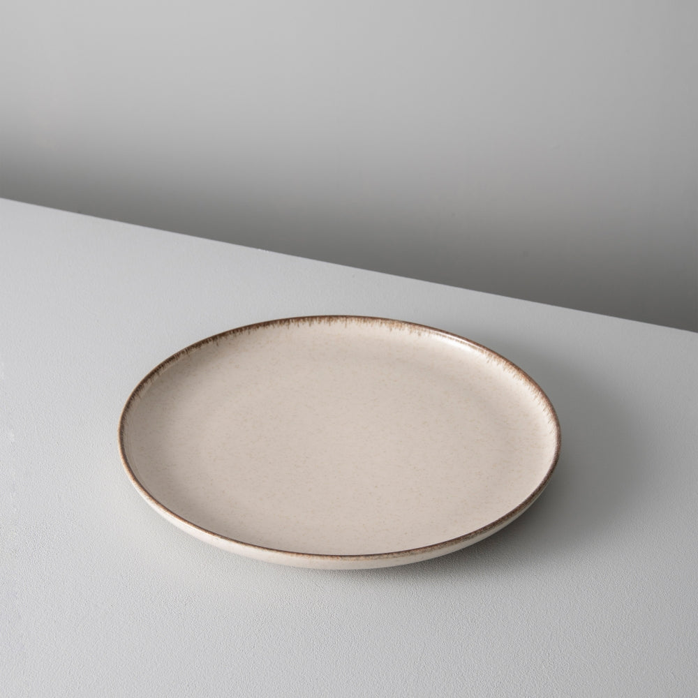 Dotti Porcelain Plate 27cm, Beige (Set of 6)