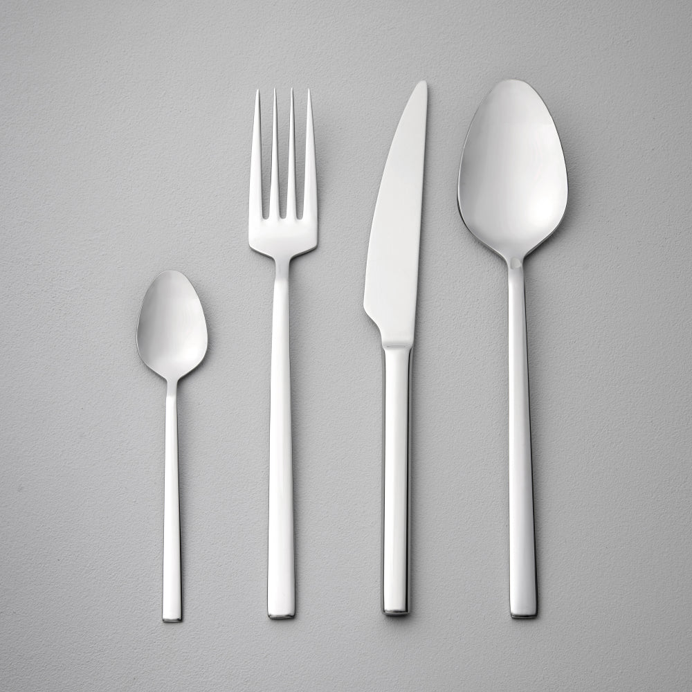 Swan 4 Piece Steel Cutlery Set, Silver