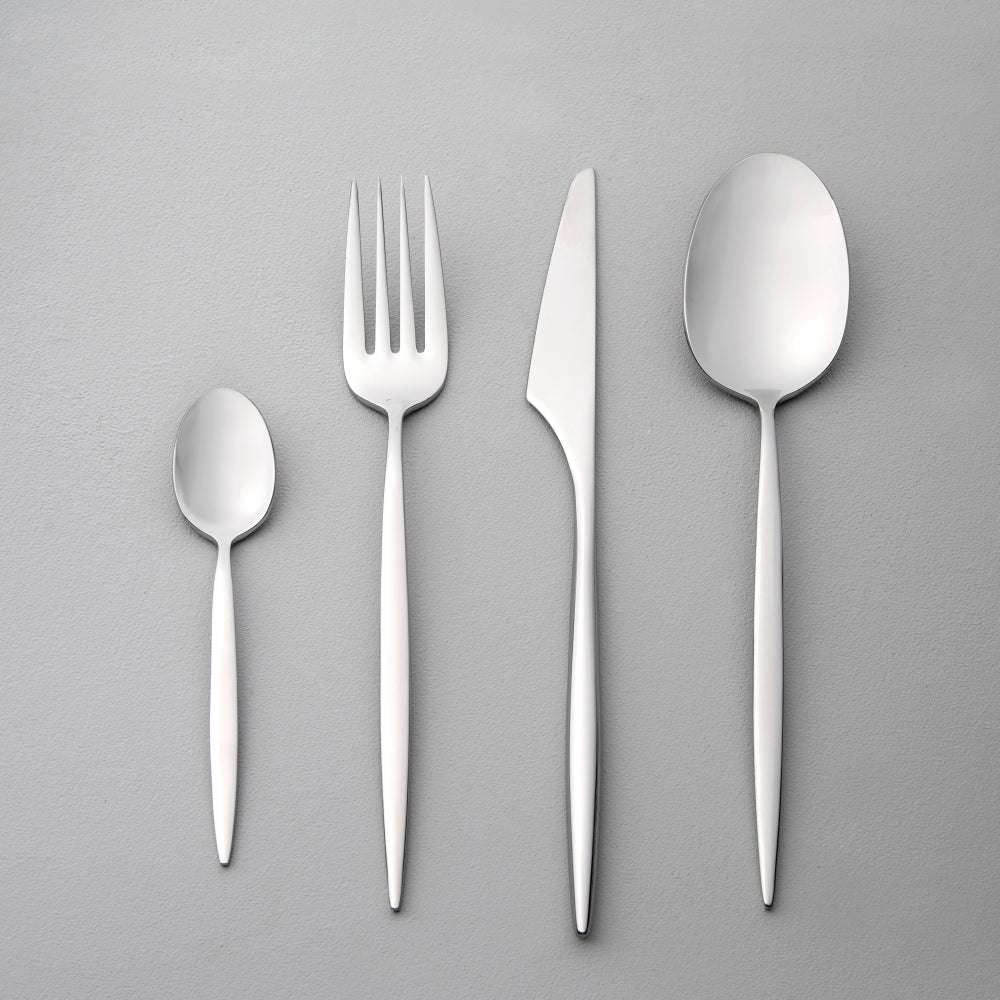 Swan 4 Piece Steel Cutlery Set, Silver