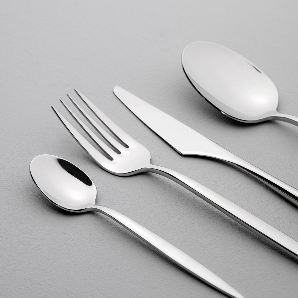 Swan 4 Piece Steel Cutlery Set, Silver