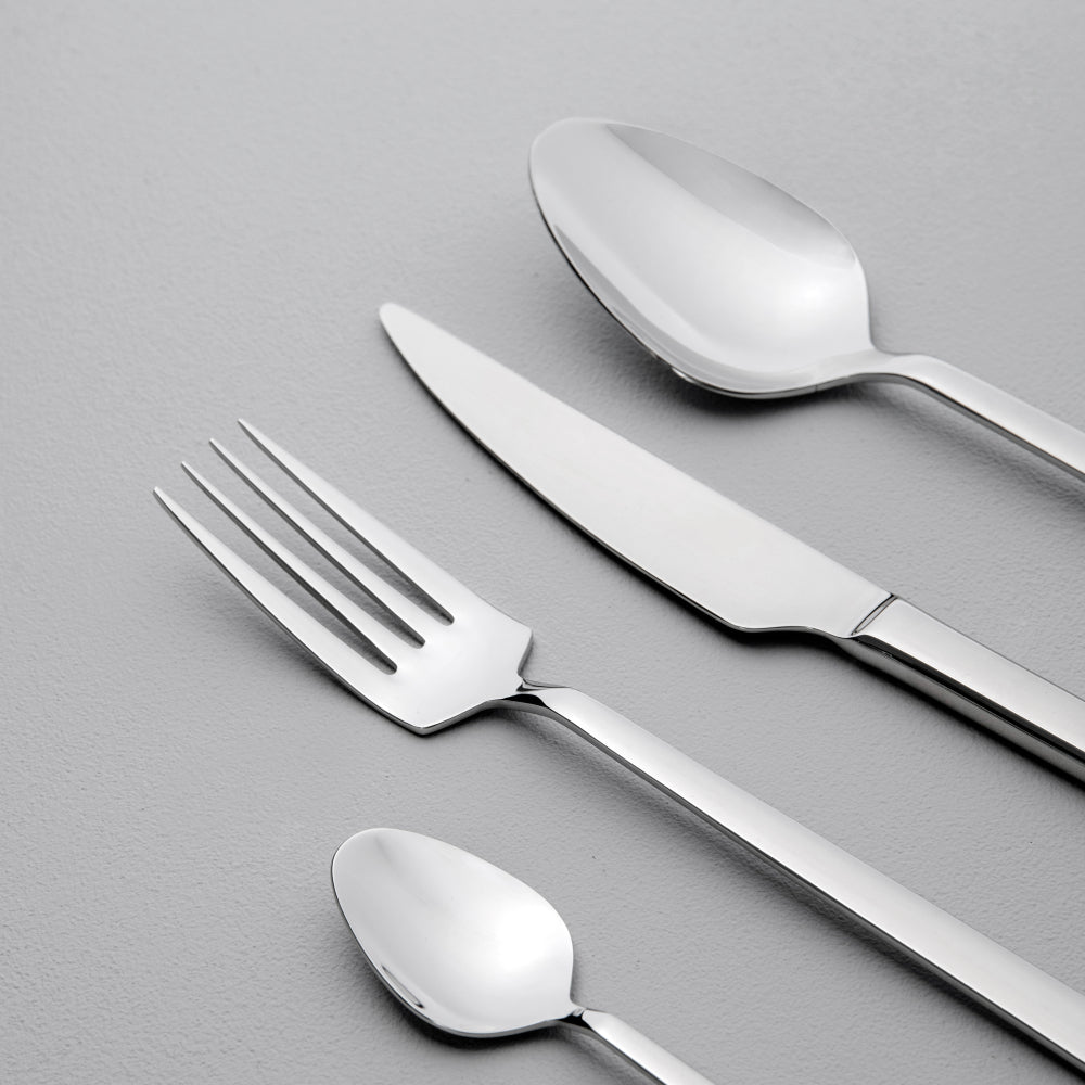 Swan 4 Piece Steel Cutlery Set, Silver