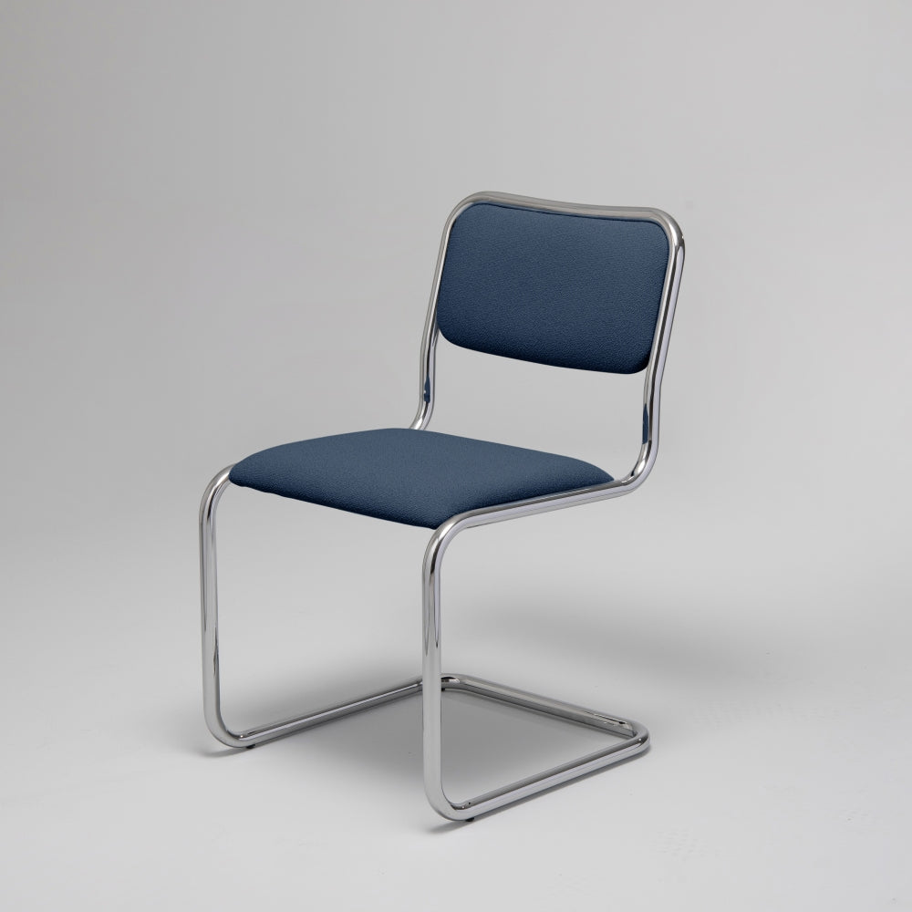 Loop Dining Chair, Chrome & Blue (Set of 2)