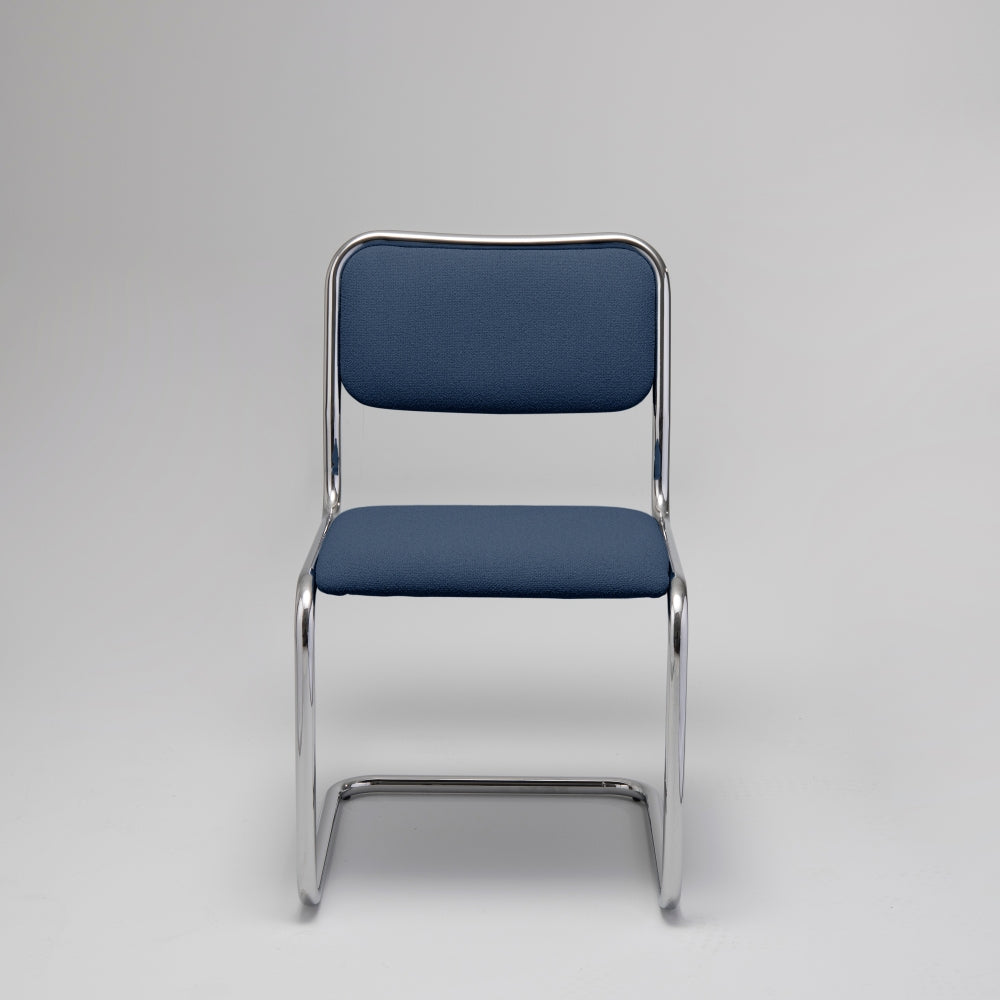 Loop Dining Chair, Chrome & Blue (Set of 2)