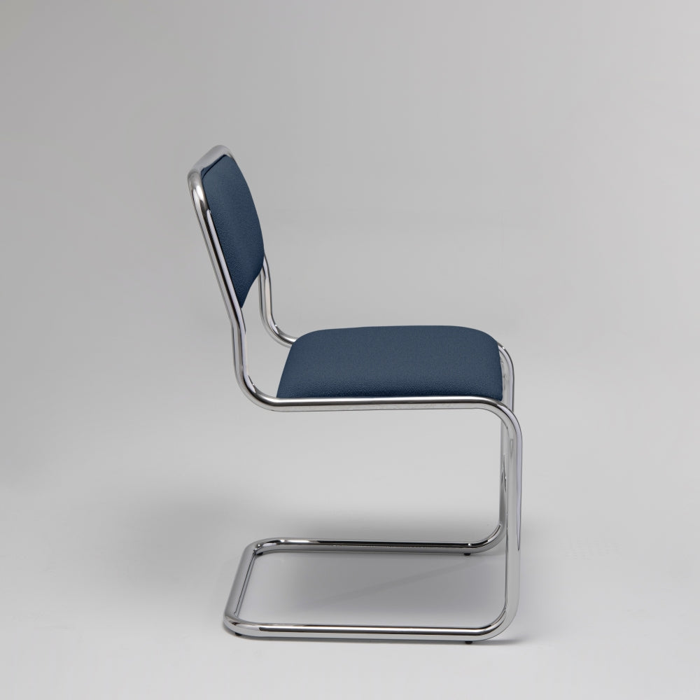 Loop Dining Chair, Chrome & Blue (Set of 2)