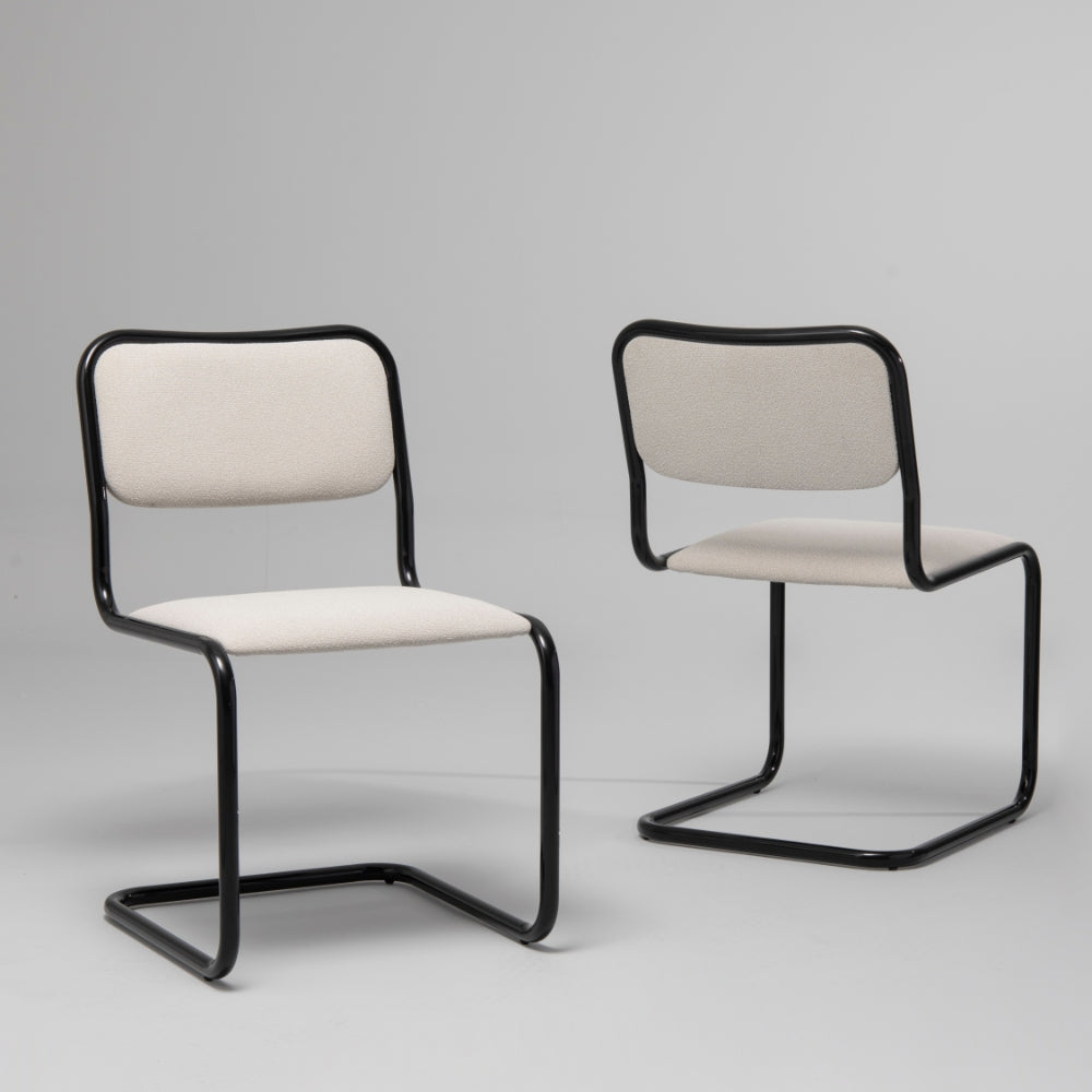 Loop Dining Chair, Black & Stone (Set of 2)