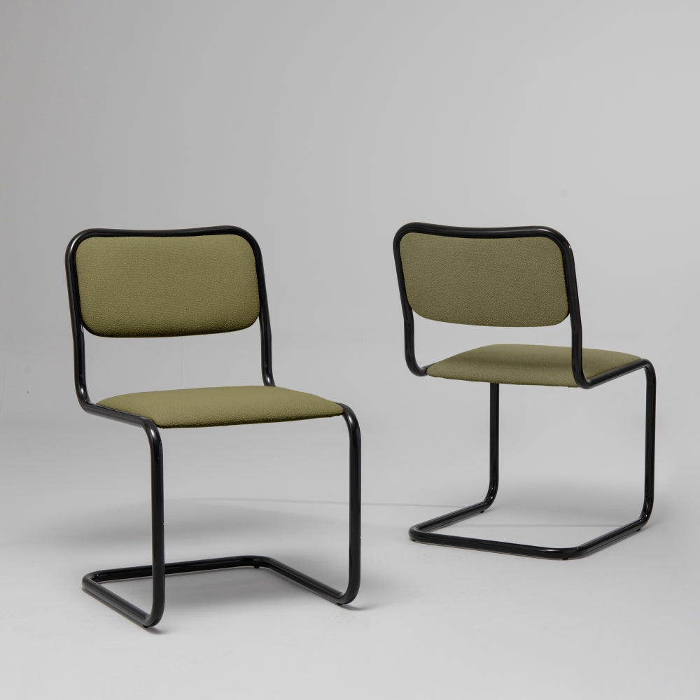 Loop Dining Chair, Black & Moss (Set of 2)