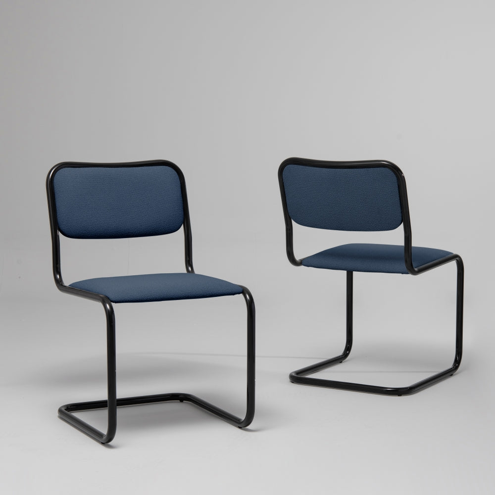 Loop Dining Chair, Black & Blue (Set of 2)