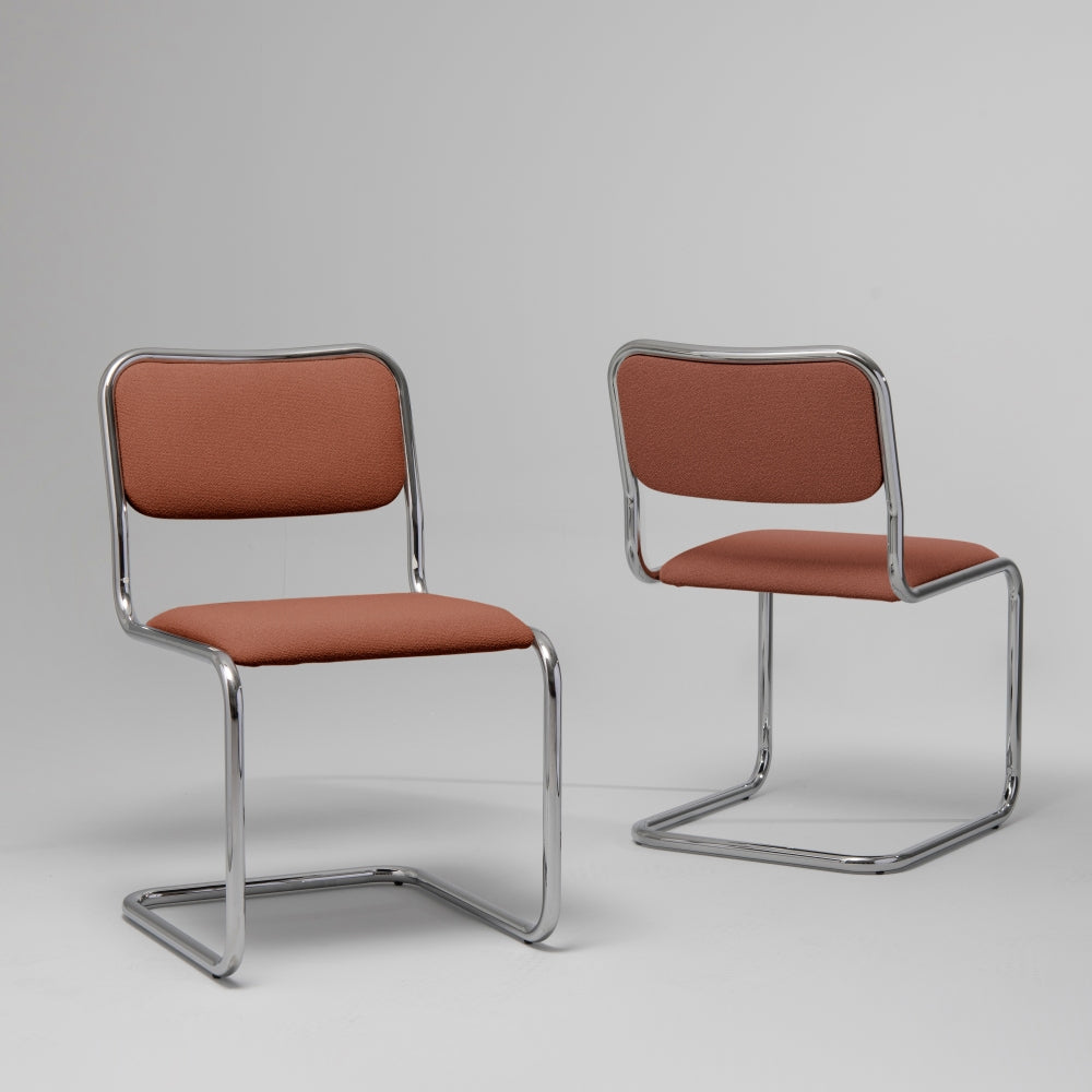 Loop Dining Chair, Chrome & Clay (Set of 2)