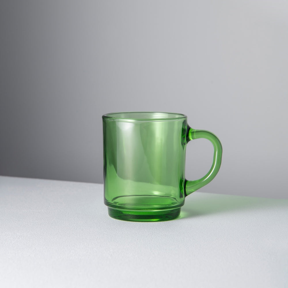 Versailles Duralex Glass Mug, Green (Set of 6)