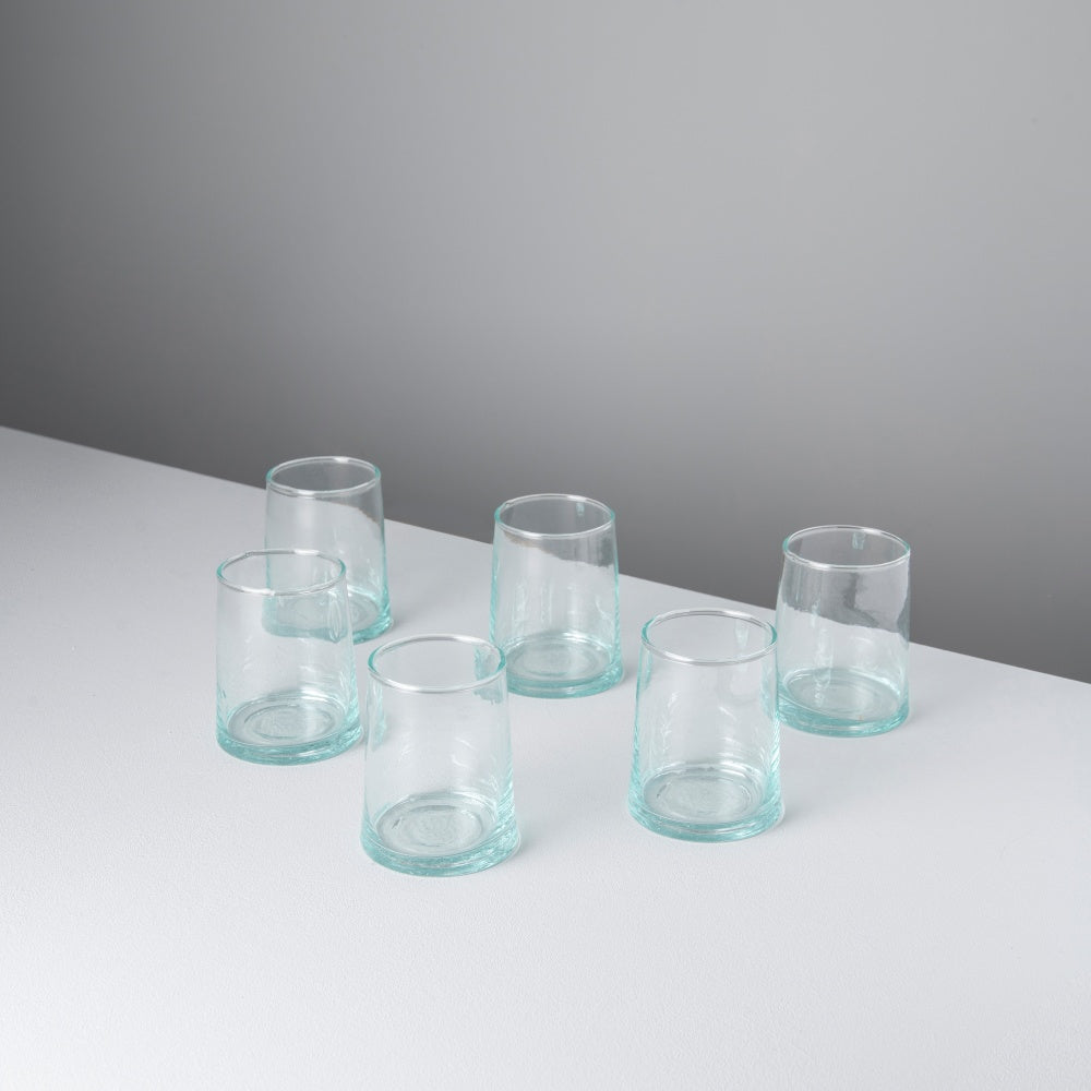 Rhea Glass Tumblers, Clear (Set of 6)